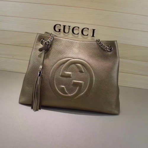 Gucci Soho Közepes Táska Borjúbőr 308982 Bronz