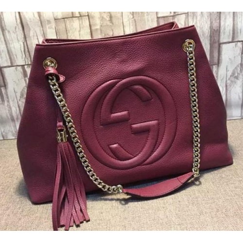 Gucci Soho Közepes Táska Borjúbőr 308982 Bordó