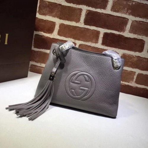 Gucci Soho Kis Táska Borjúbőr 387043 Szürke
