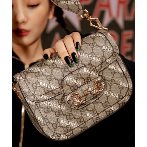 Gucci The Hacker Project GG Supreme Balenciaga LOGO 658574 Kávé