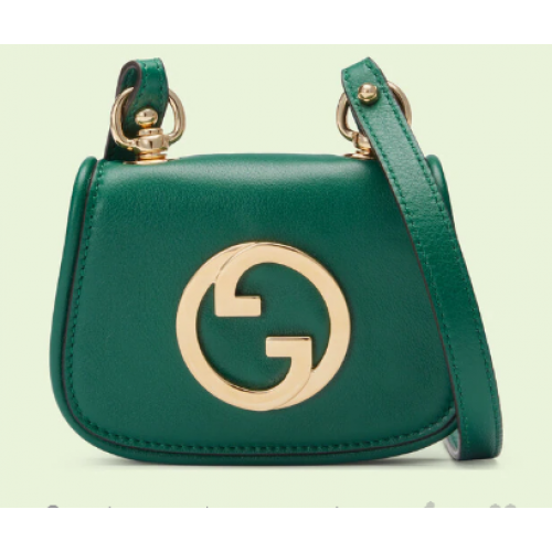 Gucci mini Blondie kártyatartós pénztárca 698635 smaragdzöld