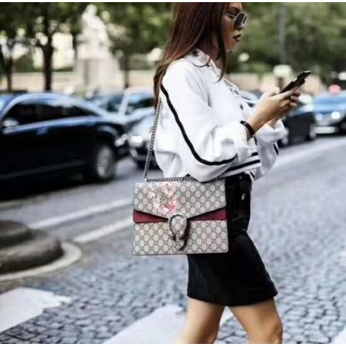 Gucci Dionysus GG Vászon Válltáska 403348 Borszínű