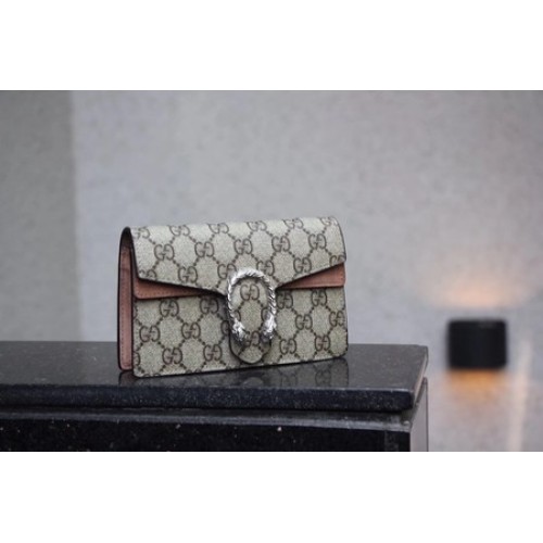 Gucci Dionysus GG Supreme Szuper Mini Táska 476432 Barackszínű