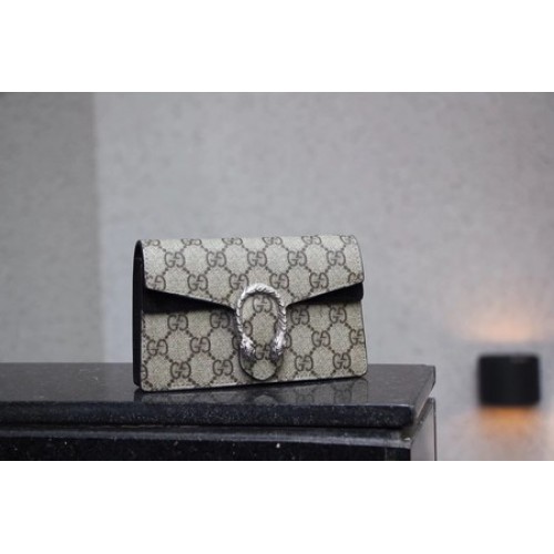 Gucci Dionysus GG Supreme Szuper Mini Táska 476432 Fekete