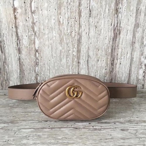 Gucci GG Marmont Bőr Övtáska 476434 Barackszínű