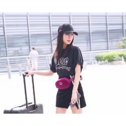 Gucci GG Marmont Bársony Övtáska 476434 Lila