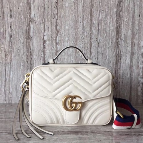 Gucci GG Marmont Kis Válltáska 498100 Fehér