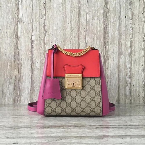 Gucci Lakatos GG Supreme Hátizsák 498194 Piros