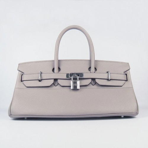 Hermès Birkin 6109 Togo Bőr Táska Szürke 42cm Ezüst
