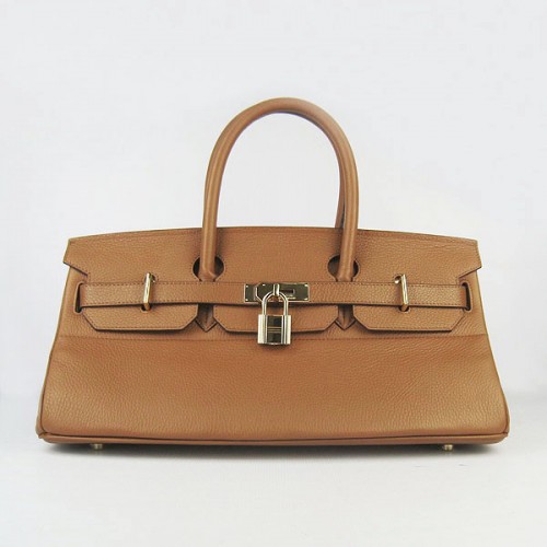 Hermès Birkin 6109 Togo Bőr Táska Világos Kávébab 42cm Ezüst