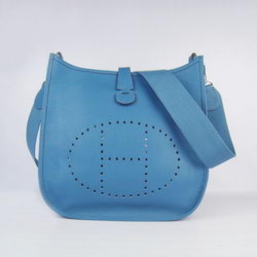 Hermès Marhabőr Evelyne Messenger Táska 6309 Kék