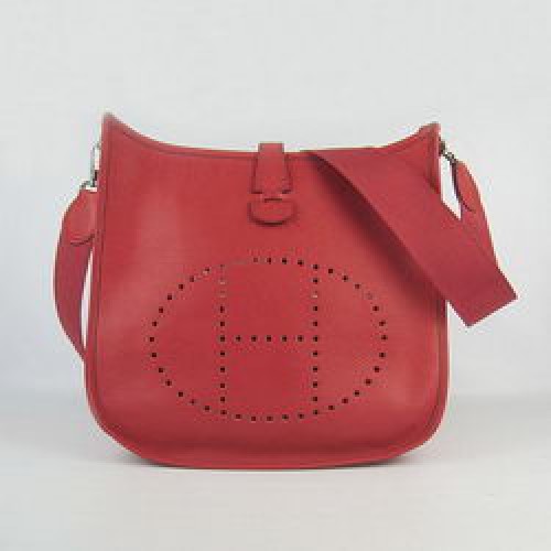Hermès Marhabőr Evelyne Messenger Táska 6309 Piros