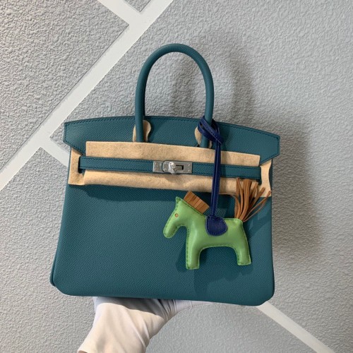 Hermes Birkin 25CM Epsom Táska Eredeti Bőr H25E Sötétzöld