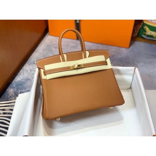 Hermès Birkin 25CM Epsom Táska Eredeti Bőr H25E Barna