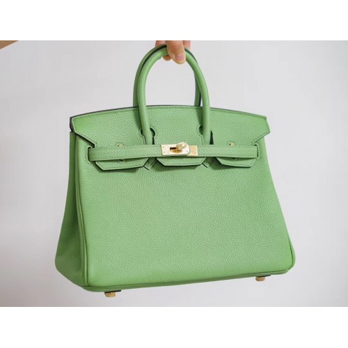Hermès Birkin 25CM Togo Bőr H5601 zöld