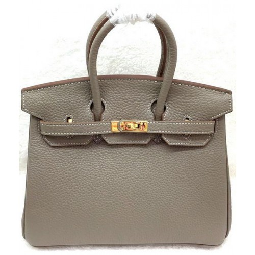 Hermès Birkin 25CM Táska Eredeti Bőr H25T Szürke