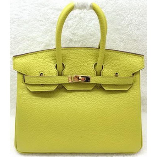Hermès Birkin 25CM Táska Eredeti Bőr H25T Citrom