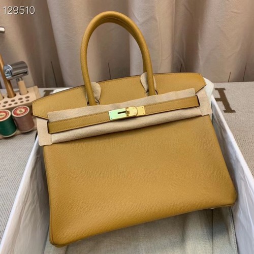 Hermes Birkin 25cm Táska Eredeti Bőr H25T Sárga