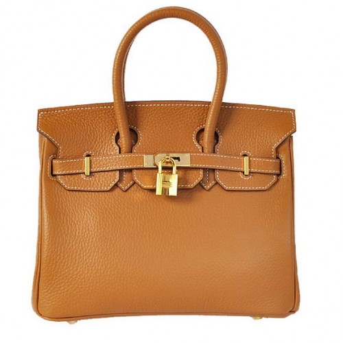 Hermès Birkin 25cm-es Togo Bőr Táska Camel Godlen Kínából
