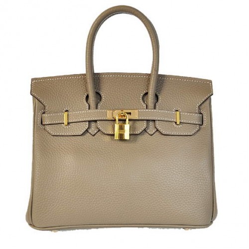 Hermès Birkin 25cm Togo Bőr Táska Sötétszürke Godlen