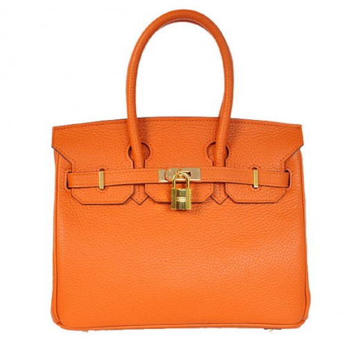 Hermès Birkin 25cm Táska Togo Bőr Narancssárga Godlen