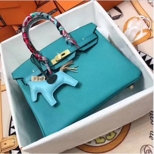 Hermès Birkin 30CM Eredeti Bőr Táska 1788 Kék