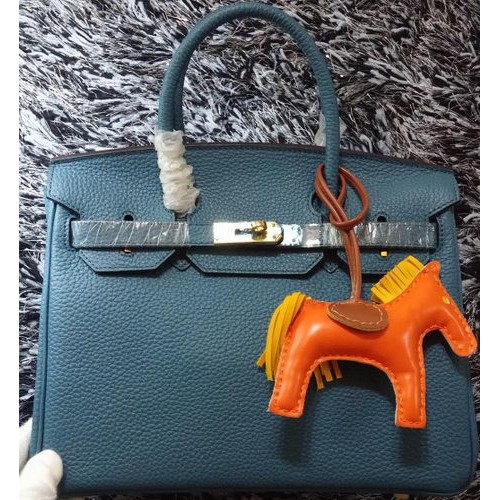 Hermès Birkin 30cm Szállít Táska Licsi Bőr H30LI Kék