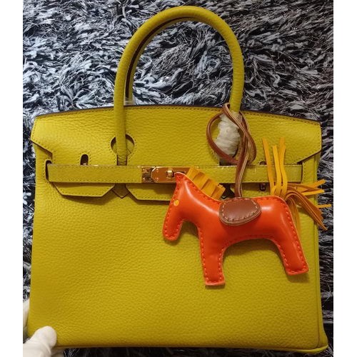 Hermès Birkin 30cm Szállít Táska Licsi Bőr H30LI Citrom