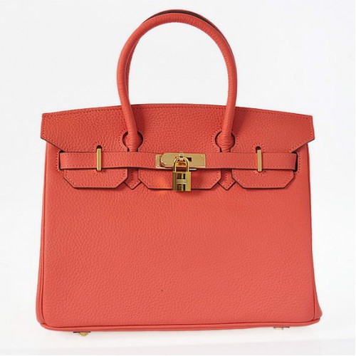 Hermès Birkin 30cm-es Pompadour Bőr Táska Arany