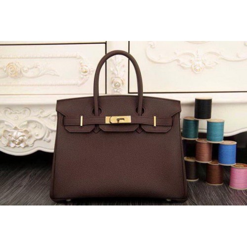 Hermès Birkin 35CM 30CM Szállítótáska Eredeti Bőr HB35O Barna
