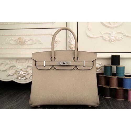 Hermès Birkin 35CM 30CM Szállítási Táska Eredeti Bőr HB35O Szürke