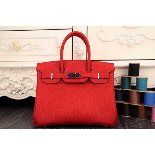 Hermès Birkin 35CM 30CM Szállítótáska Eredeti Bőr HB35O Piros