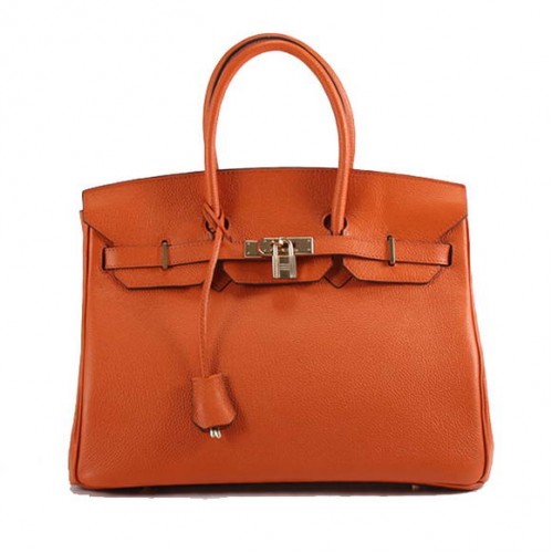 Hermès Birkin 35CM Togo Bőr Kézitáska 6089 Narancssárga Arany