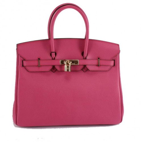 Hermès Birkin 35CM Togo Bőr Kézitáska 6089 Rózsaszín Arany
