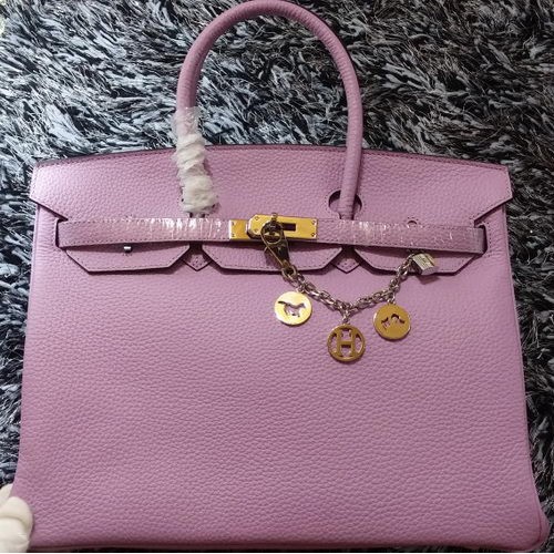Hermès Birkin 35cm-es Licsi Bőr Szállító Táska HB35GL Levendula