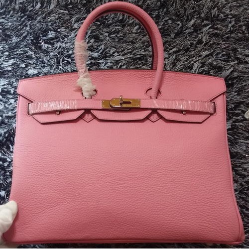 Hermès Birkin 35cm Licsi Bőr Szállít Táska HB35GL Rózsaszín