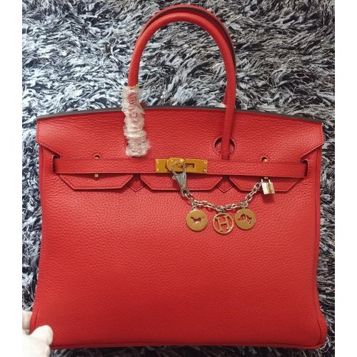 Hermès Birkin 35cm Licsi Bőr Szállít Táska HB35GL Piros