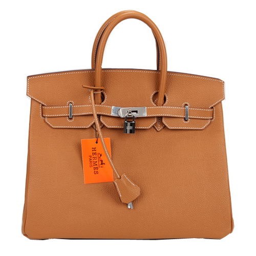 Hermès Birkin 35cm Szállít Táska Búza Eredeti Bőr H35 Ezüst