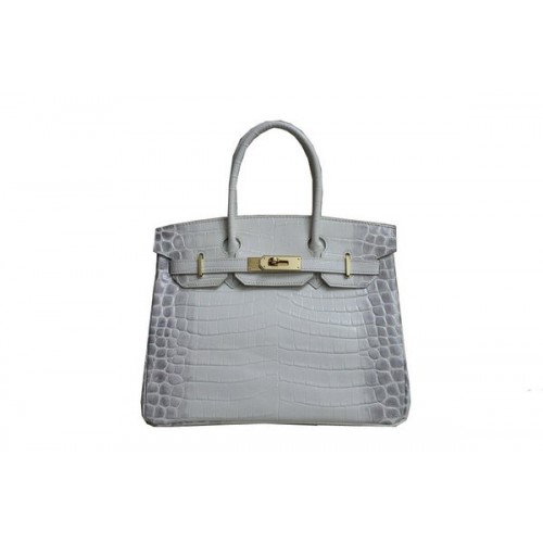 Hermès Birkin 35cm Táska Fehér Krokodilbőr H35 Arany