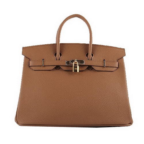 Hermès Birkin 35cm Szállít Táska Bézs Szemcsés Bőr H-35 Arany