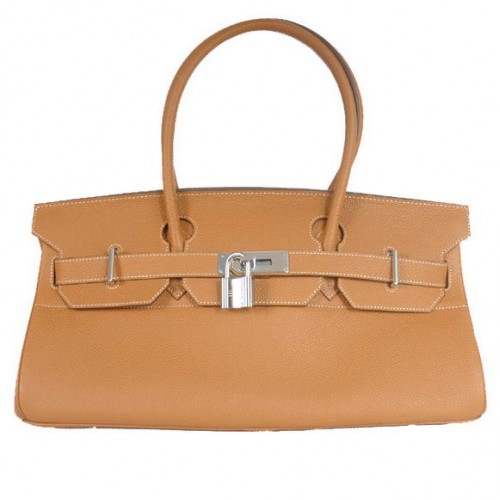 Hermès Birkin 42cm JPG Birkin Togo Bőr Camelback Táska Ezüst Hardverrel