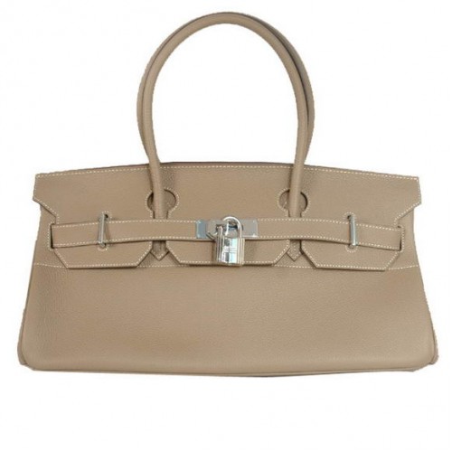Hermès Birkin 42cm JPG Birkin Togo Bőr Sötétszürke Táska Ezüst Hardverekkel