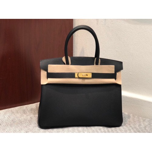 Hermès Birkin Táska Eredeti Epsom Bőr 30CM 17825 Fekete