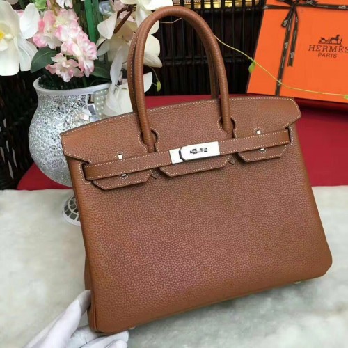 Hermes Birkin Táska Eredeti Bőr 17825 Barna