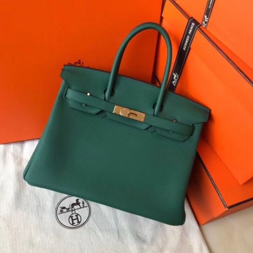 Hermès Birkin Táska Eredeti Bőr 35CM 17825 Zöld