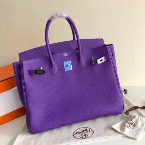 Hermès Birkin Táska Eredeti Bőr 35CM 17825 lila