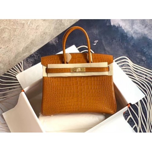 Hermès Birkin Táska Eredeti Bőr Krokodilbőr HBK35 Barna