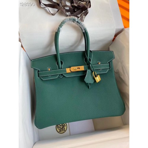 Hermès Birkin Táska Eredeti Togo Bőr 17825 Zöld