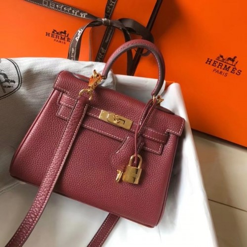 Hermès Birkin Togo Bőr 22590 Burgundia