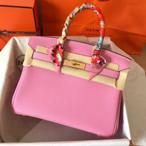 Hermès Birkin Táska Eredeti Togo Bőr BK35 Cseresznyevirágokkal